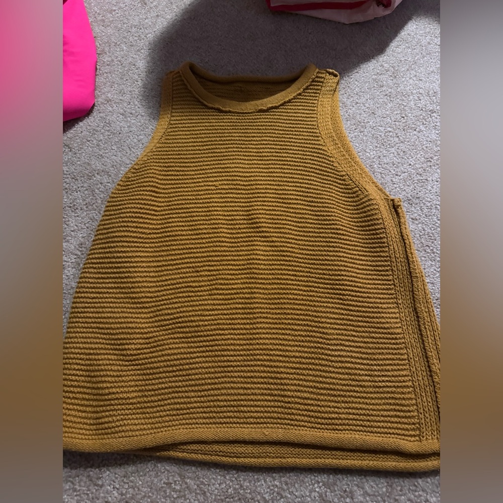 Madewell Mustard Yellow Knit Tank Top